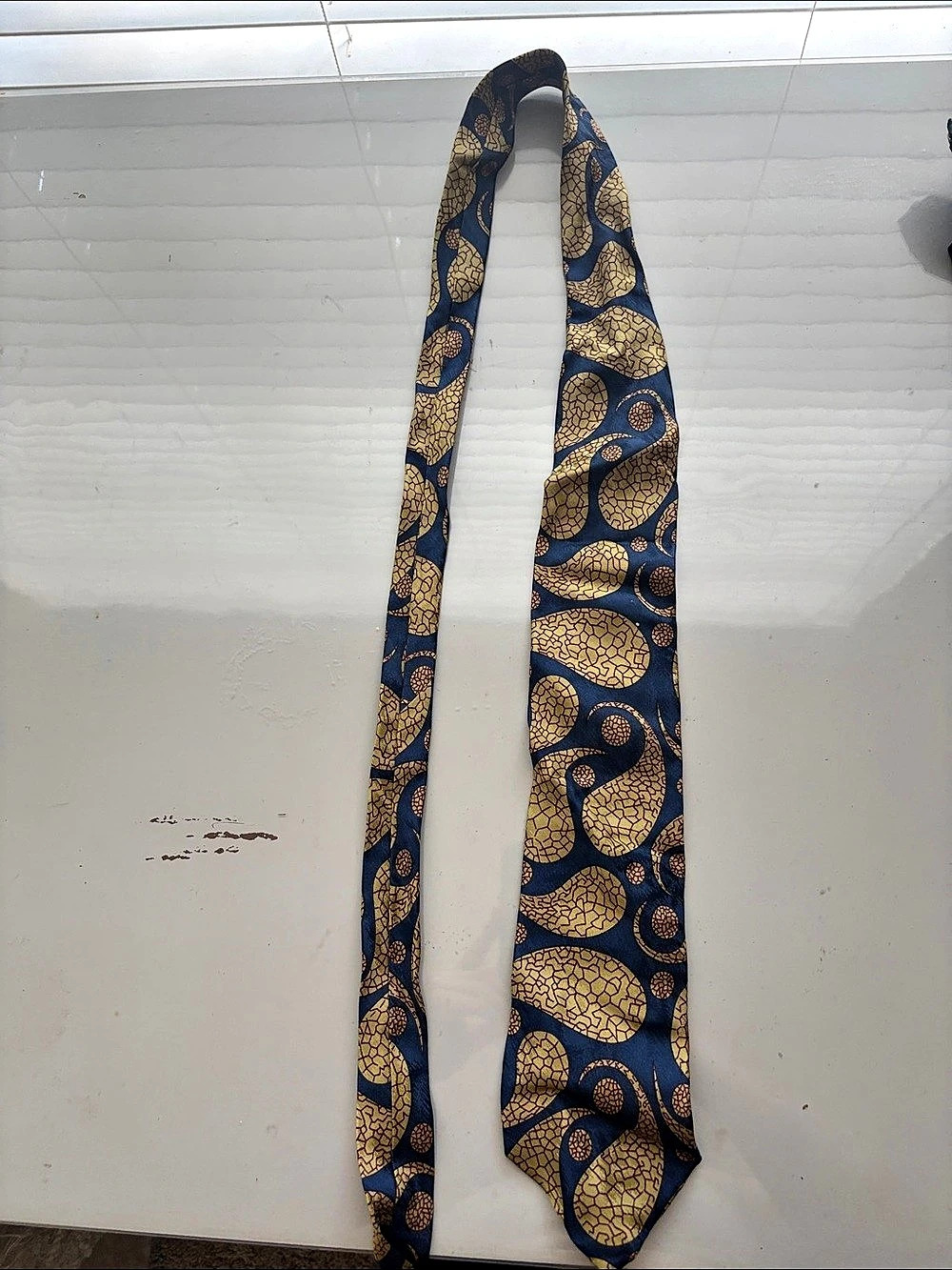 Giorgio Armani Paisley Men's Tie in Blue & Gold